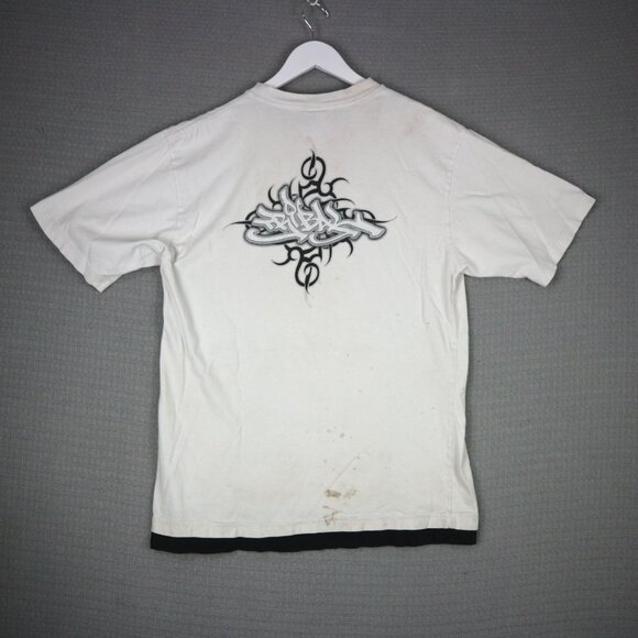 Tribal Y2K Grunge Distressed Streetwear tee Mens Large - Picture 2 of 8